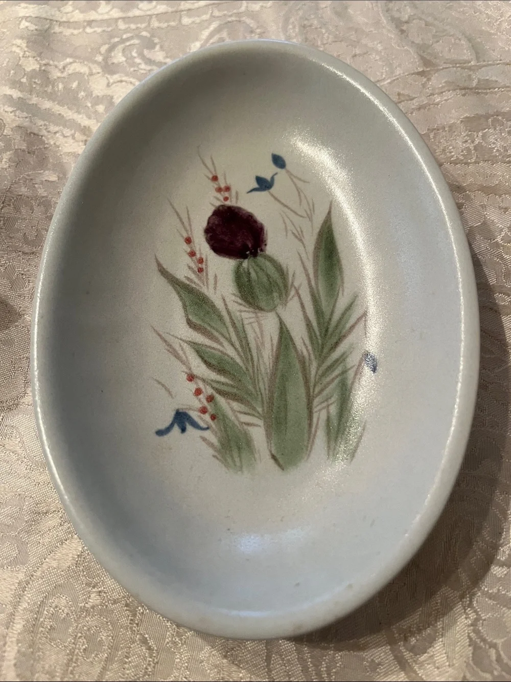 Buchan Thistleware butter tray or small dish made in Portobello, Scotland. EUC!